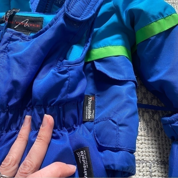 Alpinetek Baby 12 Month Blue 2-Piece SnowSuit w/ Mitts and Booties - Picture 5 of 9